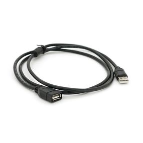 Подовжувач USB 2.0 AM / AF, 1.5m, 1 ферит, чорний Пакет Q250