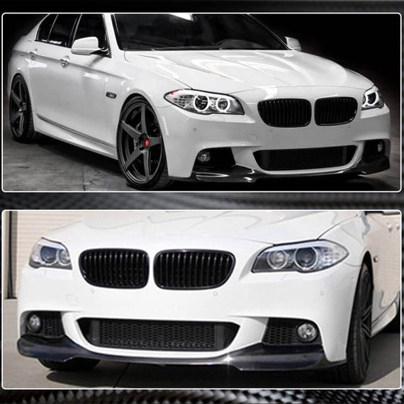 Накладка на передній бампер Lip V1 (для F10 M-Sport, Карбон) для BMW 5 серія F-10/11/07 2010-2016 рр | Зображення 3