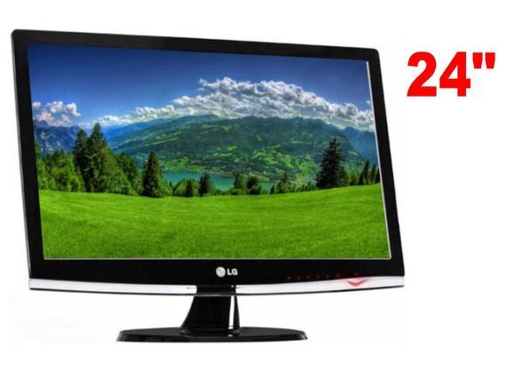 Монитор Б-класс LG Flatron W2453SQ-PF / 24" (1920x1080) TN / 1x VGA / Кабели в комплекте б/у