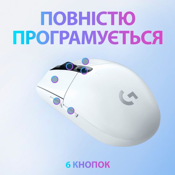 Мишка Logitech G305 Lightspeed White (910-005291) | Зображення 5