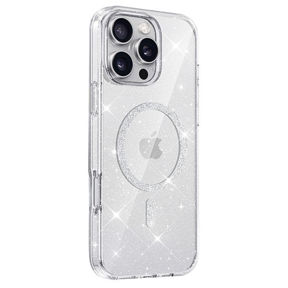 Чохол TPU Eclipse Sparkle (MagFit) для Apple iPhone 16 Pro (6.3") Clear | Зображення 7