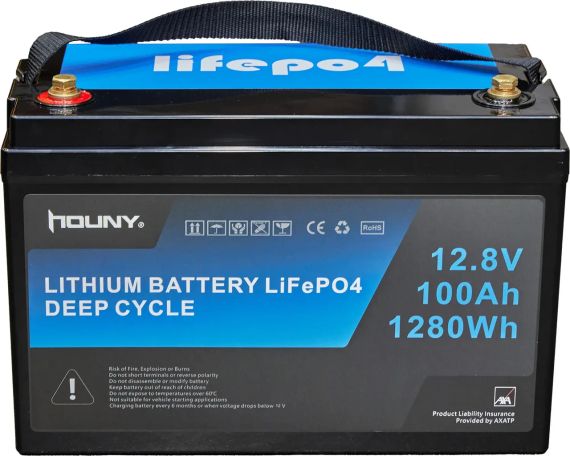 Акумуляторна батарея Houny (LiFePO4) 12.8 В/100 Аг/ 1280 Втг