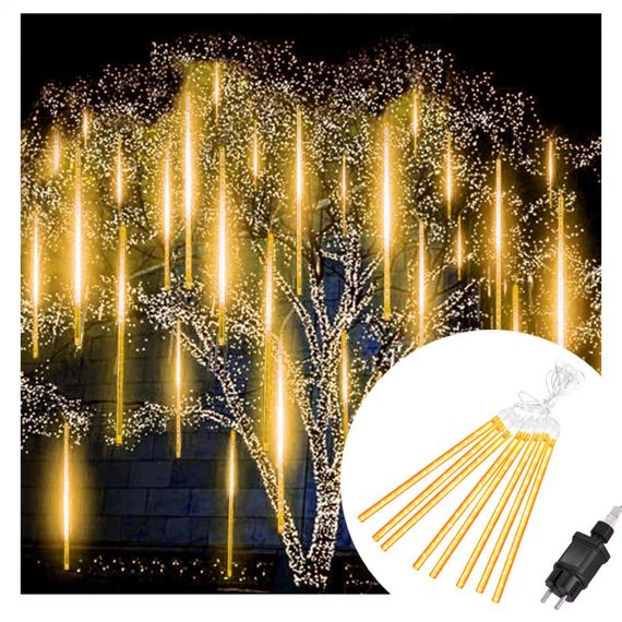 Гирлянда метеоритный дождь Springos 3 м 144 LED CL1214 Warm White | Зображення 1