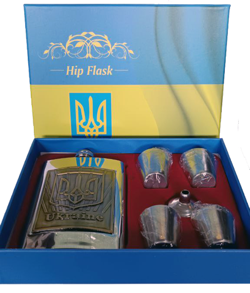 Подарунковий набір з флягою для чоловіків Ukraine 🇺🇦 6х1 TZ-13 | Зображення 1