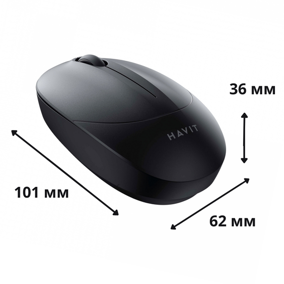 Беспроводная мышь HAVIT HV-MS54GT с 1600 DPI, 2.4 ГГц и USB-приемником | Зображення 5