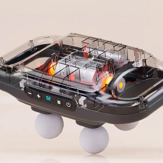 Перкусійний масажер для тіла, 4 головок, від USB, YCY -1601 / Масажер для спини / Вібромасажер | Зображення 3