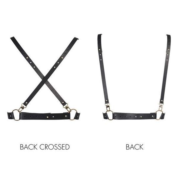 Портупея екошкіра Bijoux Indiscrets MAZE X Harness Чорний One Size | Зображення 1