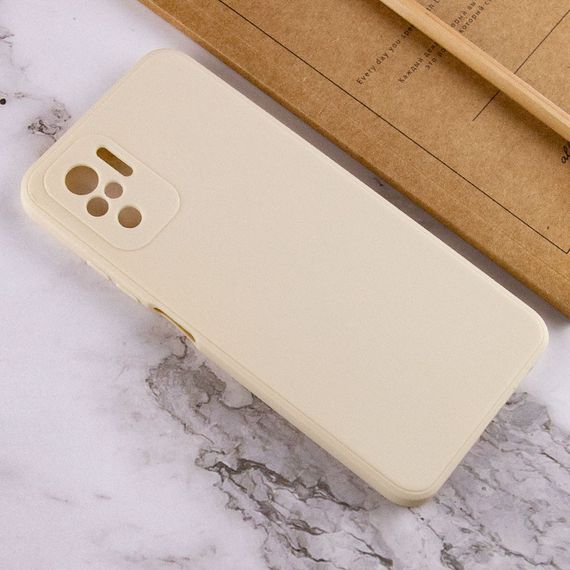 Силіконовий чохол Candy Full Camera для Xiaomi Redmi Note 10 Бежевий/ Antigue White | Зображення 3