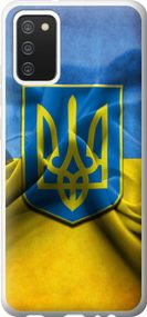 Чехол на Samsung Galaxy A02s A025F Флаг и герб Украины 1 "375u-2203-17620"
