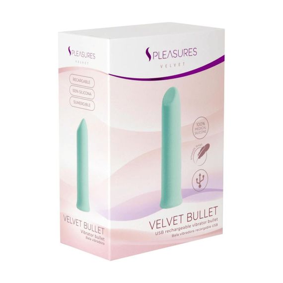 Вибропуля S Pleasures Velvet Bullet Candy Turquoise Sex Aura | Зображення 2