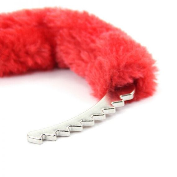 Наручники Roomfun Metal Handcuff With A Long Chain, Red, Червоний | Зображення 1