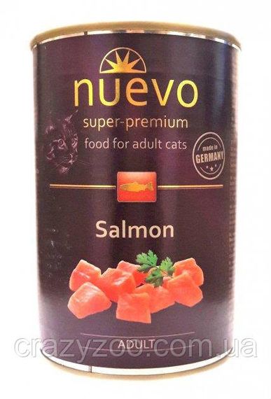Влажный корм для котов Nuevo Adult с лососем 400 г 95102