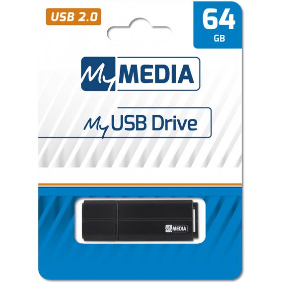 USB флеш накопичувач Verbatim 64GB MyMedia Black USB 2.0 (69263) | Зображення 3
