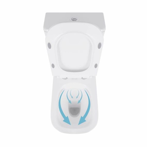 Унітаз-компакт Qtap Presto Quadro безободковий з сидінням Soft-close QT24221215AW | Зображення 5