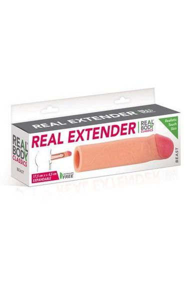 Насадка на член Real Body - Real Extender BEAST с приоткрытой головкой sexstyle | Зображення 3