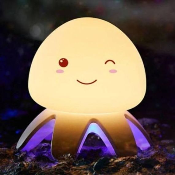 Силіконовий акумуляторний музичний нічник Медуза