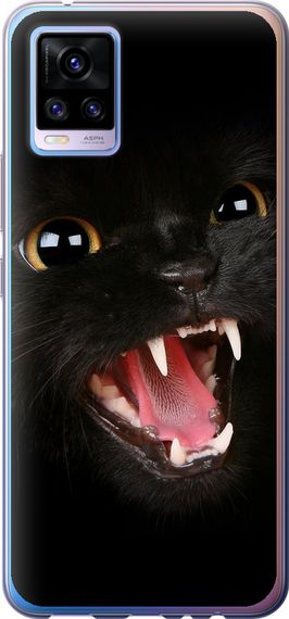Чехол на Vivo V20 Чёрная кошка "932u-2127-17620"