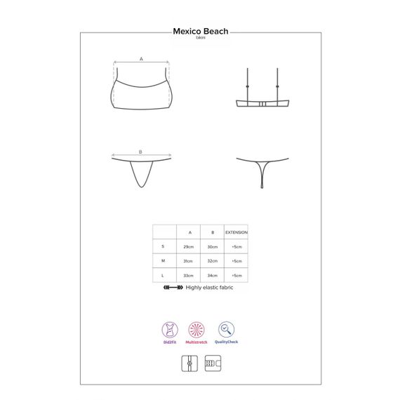 Купальник бикини Obsessive Mexico Beach неоново-розовый, S sexstyle | Зображення 5