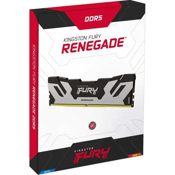 Модуль пам'яті для комп'ютера DDr5 16GB 7600 MHz Renegade XMP Silver/Black Kingston Fury (ex.HyperX) (KF576C38RS-16) | Зображення 3