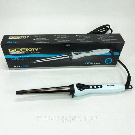 Конусна плойка для прикореневого об'єму Gemei GM-403, Плойка для волосся з комфортом RE-33 | Зображення 1