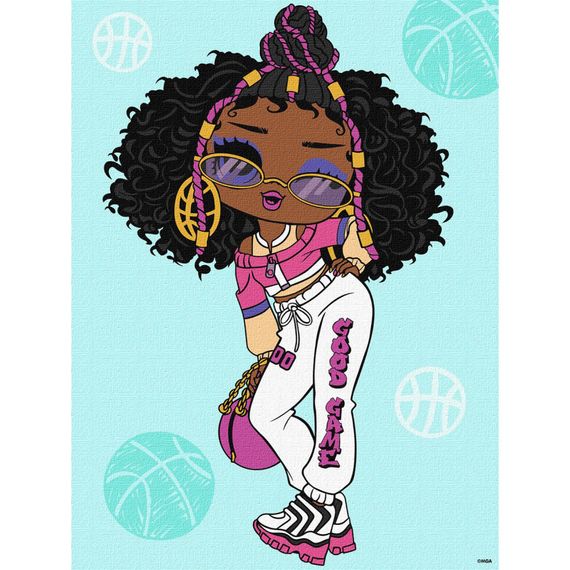 Картина по номерам "L.O.L. Surprise! Tweens Hoops Cutie" KHO6285, 30х40 см