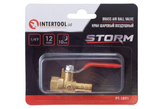 Кран шаровый воздушный Intertool - 1/4"В x 12 мм (PT-1891)