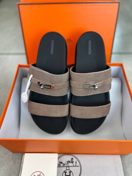 Сланці Hermes Jackson etoupe чоловічі коричневі  ob413 | Зображення 9