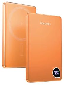 Беспроводной магнитный повербанк Rocoren Mini Magnetic Power Bank 5000mAh 20W Orange