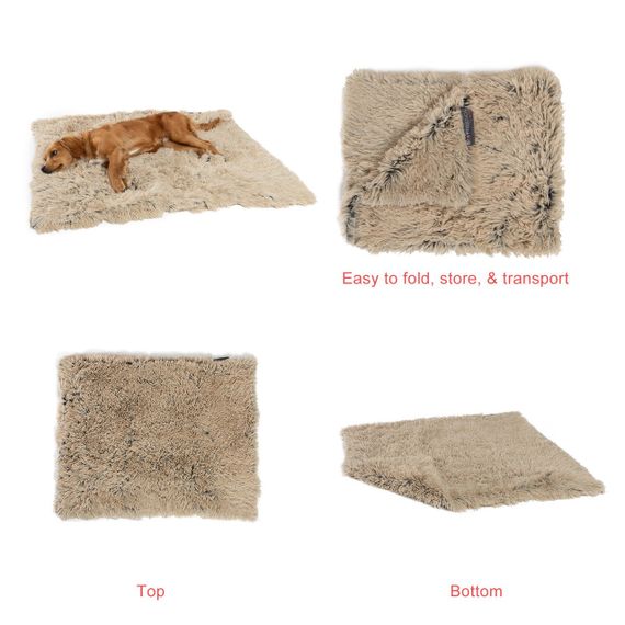 Лежанка для собак Outward Hound Best Friends Donut Shag Blanket Shag, бежевый, 101 см х 76 см | Зображення 1