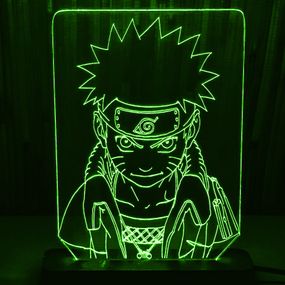 Акриловый светильник-ночник Наруто 2 зеленый tty-n000013