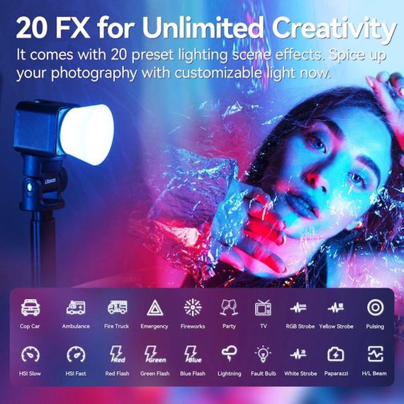 Відеосвітло Ulanzi Vijim L3 RGB COB Fill Light (UV-L052GBB1 L3 RGB) | Зображення 7