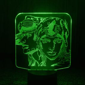 Акриловий світильник-нічник ДжоДжо зелений tty-n001536