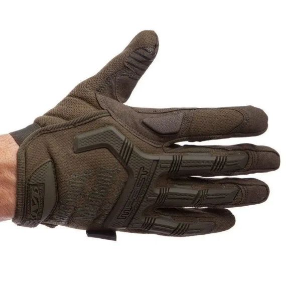 Тактические штурмовые перчатки Mechanix M-Pact Олива,армейские полнопалые перчатки XL