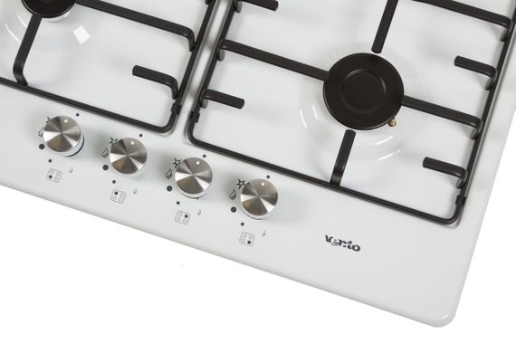 Газовая поверхность VENTOLUX HG640-MA3 S (WH) белая эмаль | Зображення 1