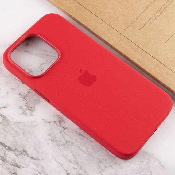 Чохол Silicone case (AAA) full with Magsafe and Animation для Apple iPhone 13 Pro (6.1") Червоний / Red | Зображення 6