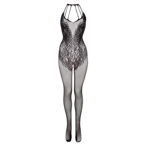 Бодистокинг - Christine Crotchless Bodystocking With Flowerlace Amara Black sexstyle | Зображення 6