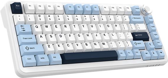 Клавіатура провідна комп'ютерна Ajazz AK820 MAX PLUS Daydream Switch RGB Wireless/BT/USB White AK820MAX-DD-BWD біла | Зображення 1