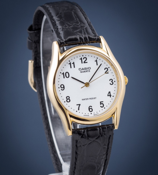 Мужские часы наручные стильные на кожаном ремешке оригинальные Casio Collection MTP-1154PQ-7BEF | Зображення 3