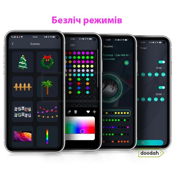 Розумна світлодіодна Bluetooth гірлянда RGB – CARPRIE SAET 10M / 100LED / IP65 | Зображення 3