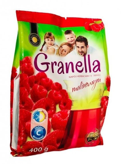 Чай гранульований зі смаком малини, розчинний Granella 400 г, Польща