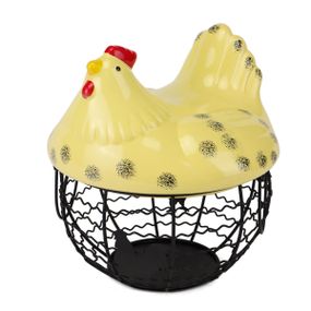 Фруктовница Hen Yellow с крышкой 21х24 см