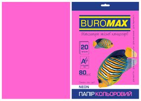 Бумага двухсторонняя NEON малиновая, 20 л., А4, 80 г/м² BM.2721520-29 BUROMAX (4823078961938)