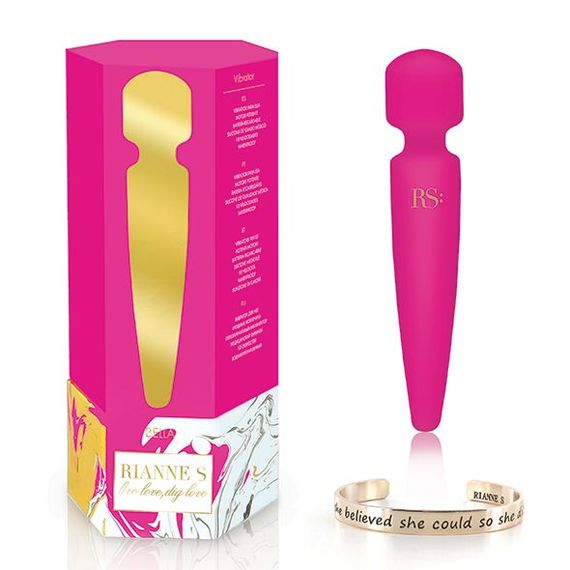 Вібромасажер Rianne S: Bella Mini Wand Rose, 10 режимів, медичний силікон, подарункове паковання | Зображення 5