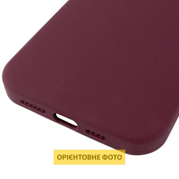 Чохол Silicone Case (AA) Logo with MagSafe для Apple iPhone 16 (6.1") Бежевий / Desert Gold Бордовий / Plum | Зображення 4
