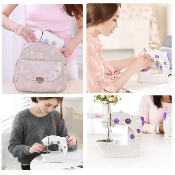 Портативна швейна машинка Mini Sewing SM202A, Білий / Міні швейна машинка | Зображення 5