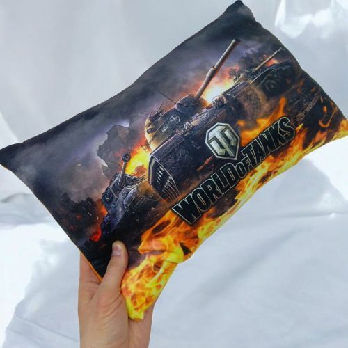 Подушка з принтом №1, World of Tanks 37 см | Зображення 2