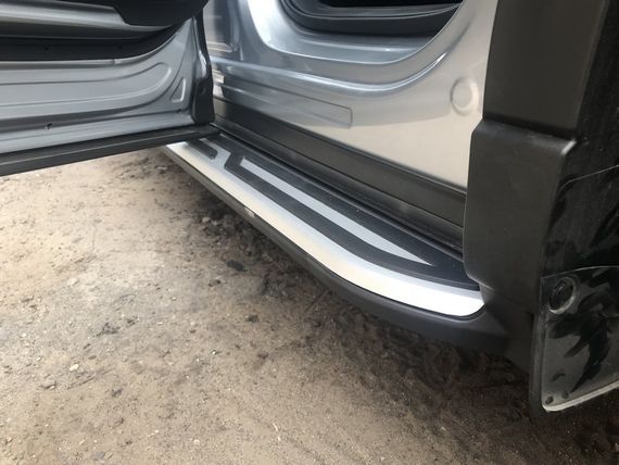 Боковые пороги оригинал V1 (2 шт) для Mazda CX-5 2017-2024 гг | Зображення 7