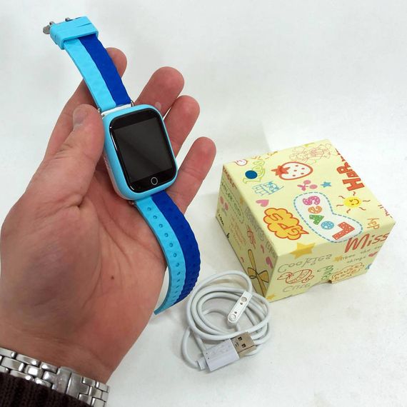 Дитячий розумний годинник з GPS Smart baby watch Q750 Blue, смарт годинник-телефон з сенсорним екраном NE-365 та іграми | Зображення 7