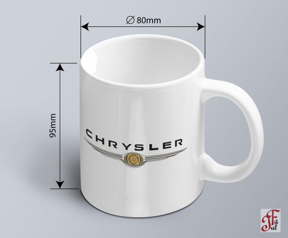Чашка  з принтом авто логотип Chrysler  (02010102032) | Зображення 1