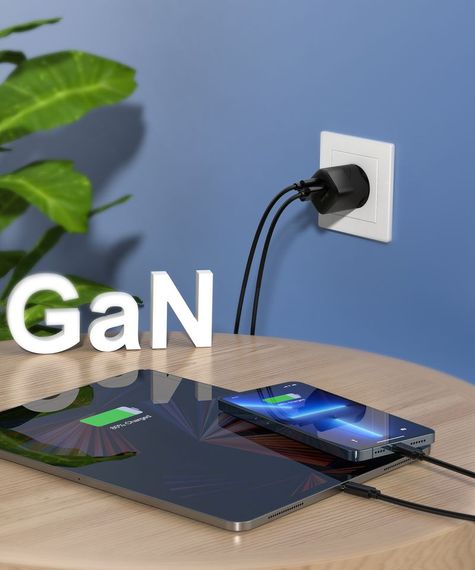 Мережевий зарядний пристрій Choetech PD5006-EU-BK, USB-A/USB-С | Зображення 7